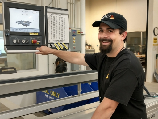 Exhibits Specialist Vince Chirichella working on exhibition fabrication